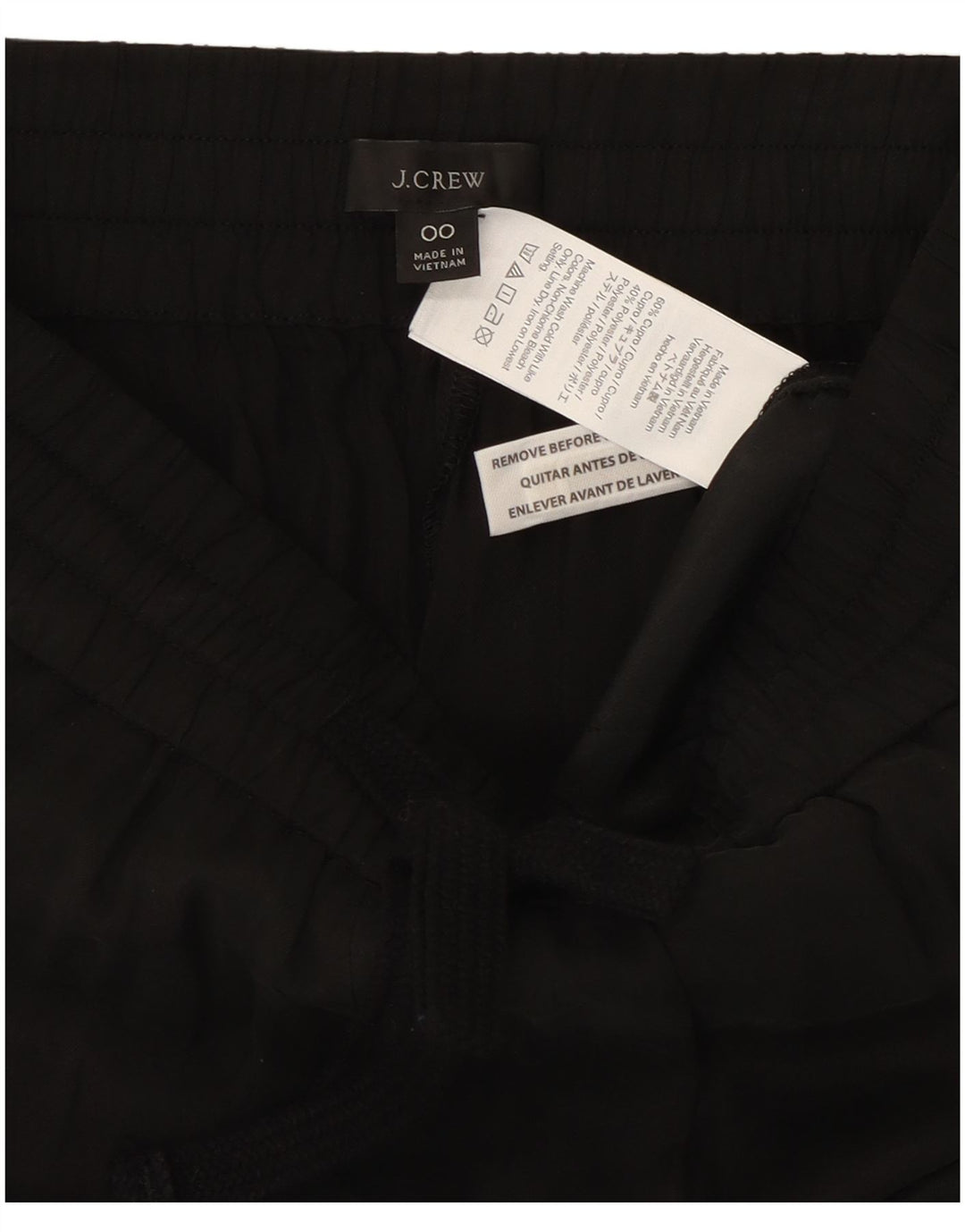 J. CREW Ženske joggers ležerne hlače US 00 2XS W22 L26 crni pamuk