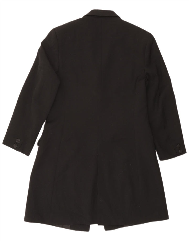 Vintage ženska duga jakna sa 4 gumba UK 14 srednje crna