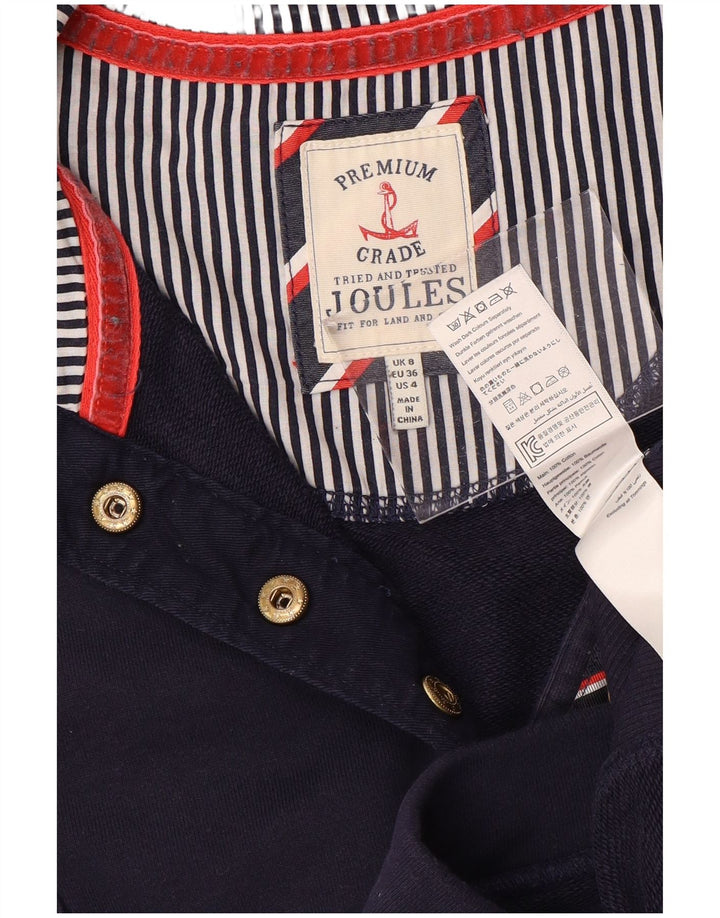 JOULES Ženska majica s dugmadima i izrezom UK 8 Mali tamnoplavi pamuk