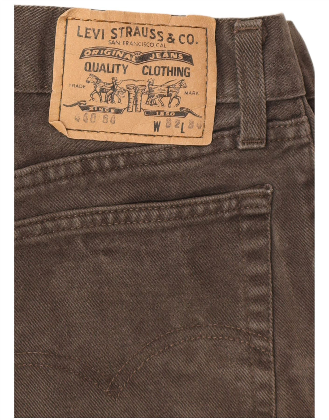 LEVI'S muške ravne traperice W32 L34 sivi pamuk
