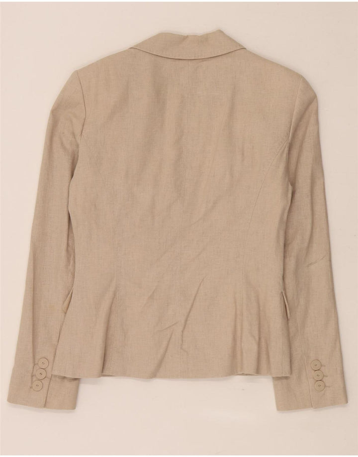 Marks & Spencer ženski sako sa 5 gumba UK 10 Small Beige Lan