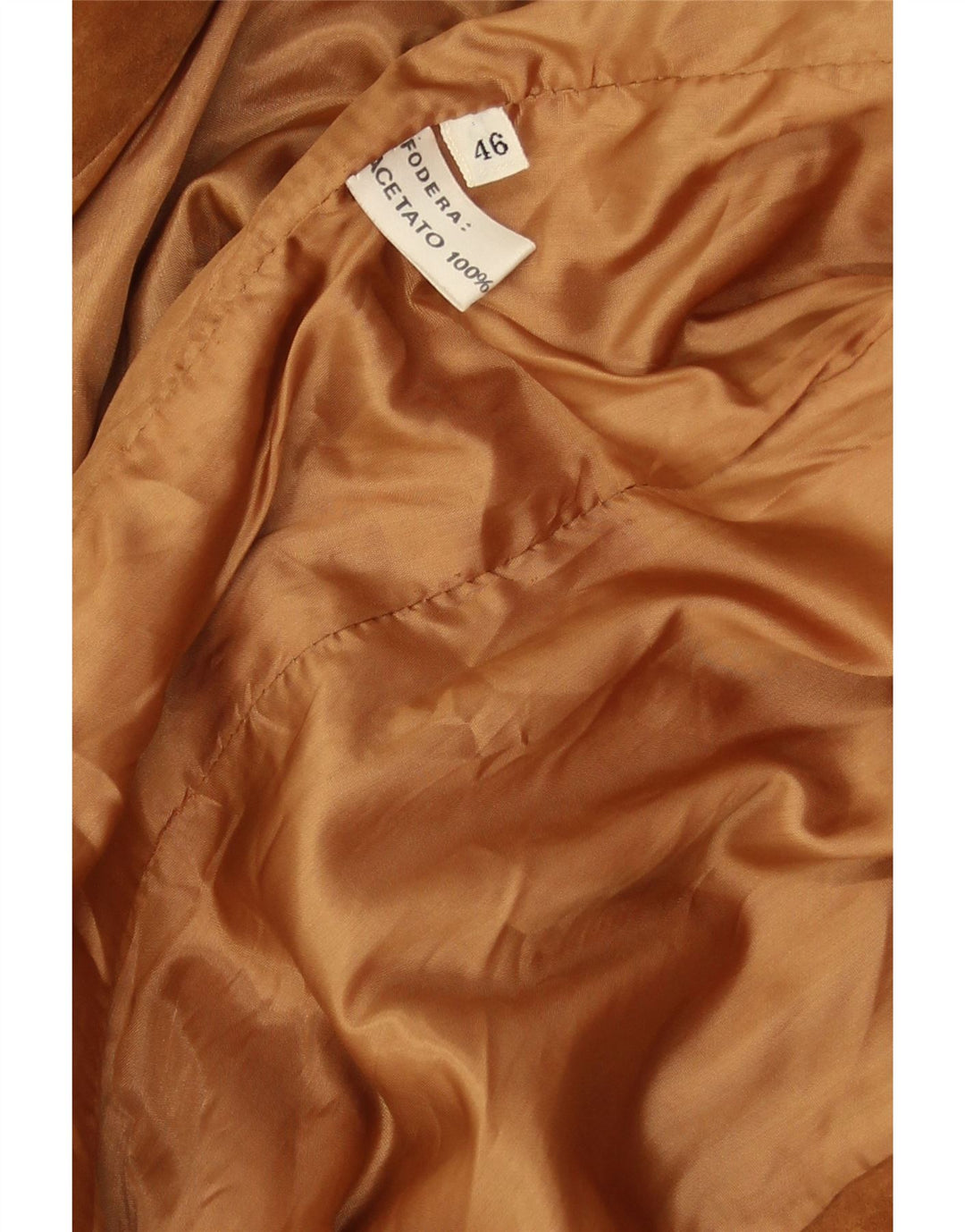 VINTAGE ženska jakna od brušene kože s 2 gumba IT 46, velika smeđa koža