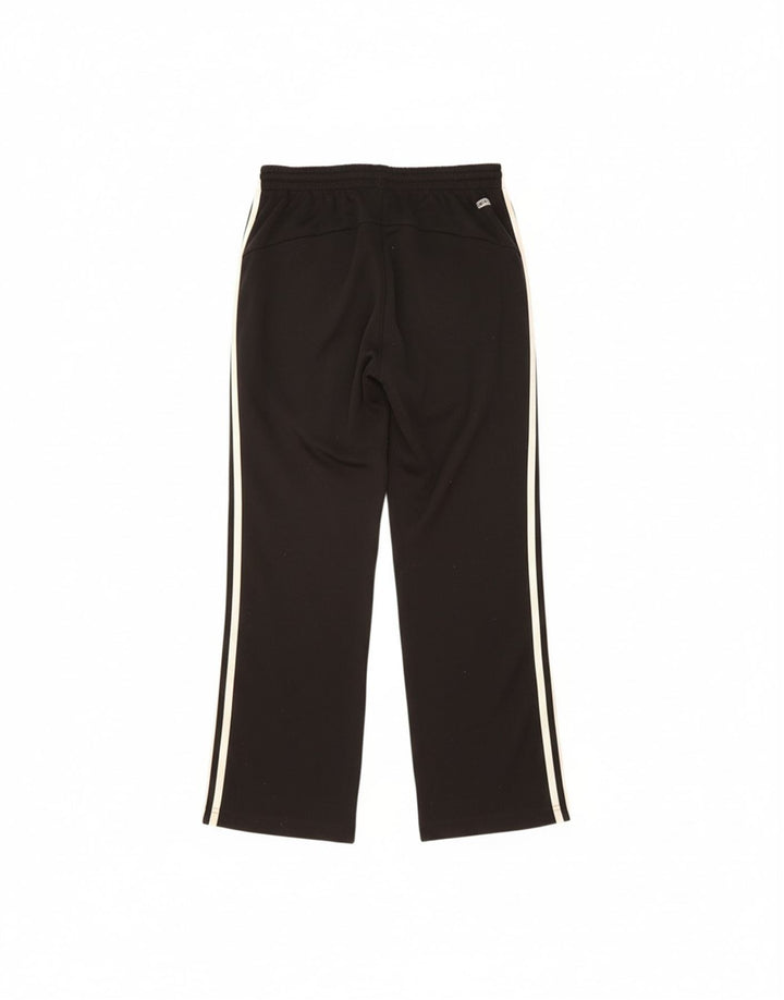 ADIDAS Boys Tracksuit Trousers 13-14 Years Black Colourblock Polyester