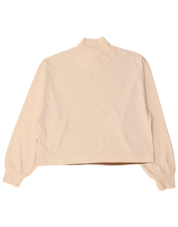 Athleta ženski kratki rukav dugih rukava UK 14 Najlon srednje smeđe boje