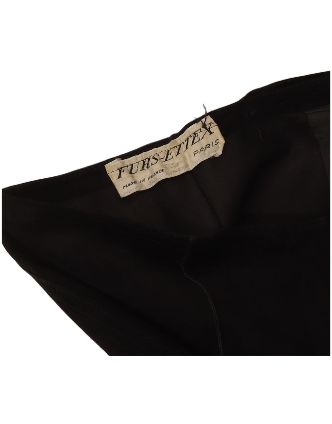 VINTAGE ženske kapri hlače širokih nogavica od brušene kože W30 L19 crne