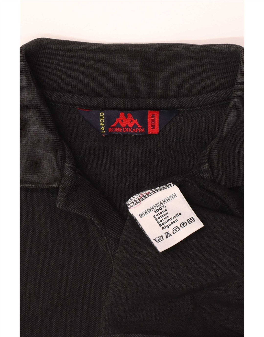 Kappa muška polo majica srednje crne pamučne boje
