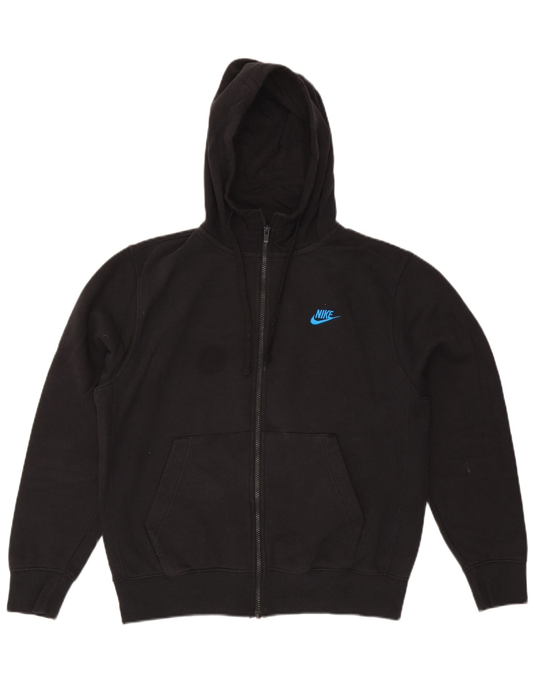 Nike muški pulover s kapuljačom na patentni zatvarač Srednje crni pamuk
