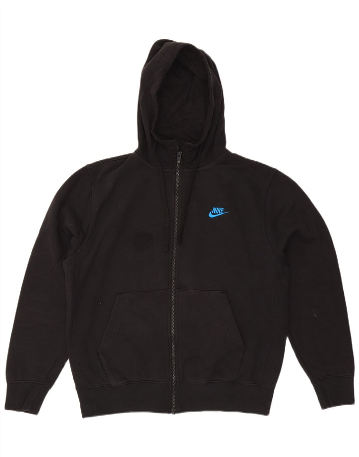 Nike muški pulover s kapuljačom na patentni zatvarač Srednje crni pamuk