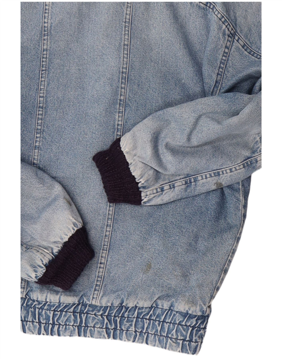 POP 84 Muška vintage traper šerpa jakna UK 38 Srednje plavi pamuk