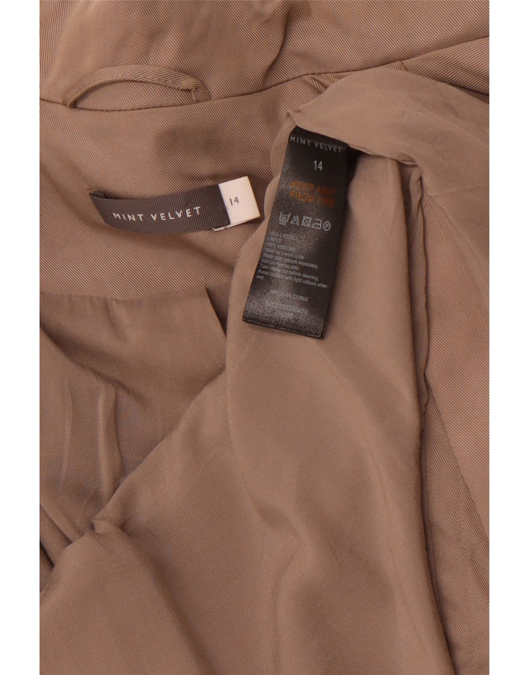 MINT VELVET Ženska pomoćna jakna UK 14 Srednje smeđa liocel