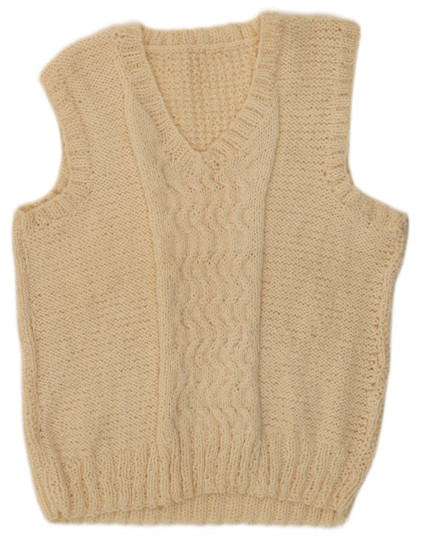 Vintage ženski prsluk bez rukava UK 18 XL sivo bijeli