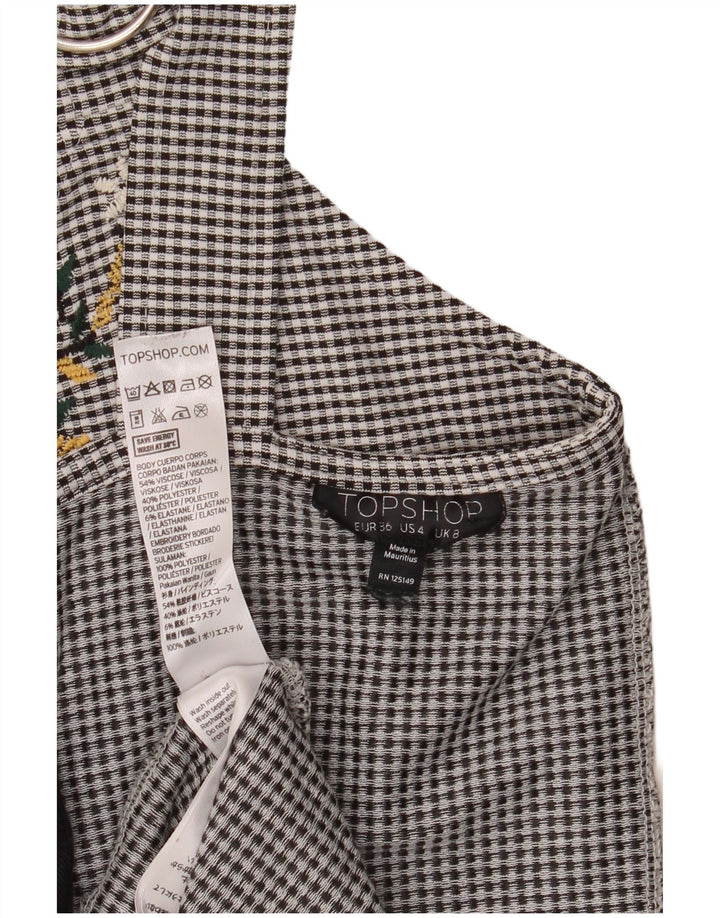 Topshop ženski sarafan EU 36 mali crni gingham viskoza