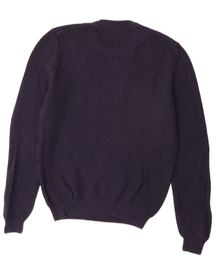 SUN68 Mens Crew Neck Jumper Sweater Small Navy Blue Merino Wool