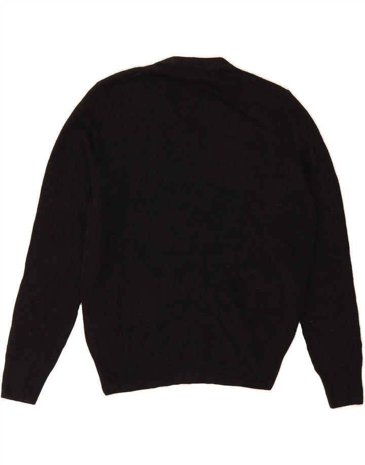 DOCKERS Mens V-Neck Jumper Sweater Small Black Acrylic Vintage Dockers and Second-Hand Dockers from Messina Hembry 