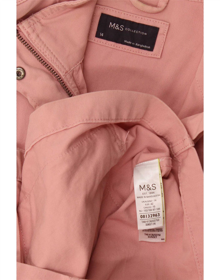Marks & Spencer ženska pomoćna jakna UK 14 Veliki ružičasti pamuk