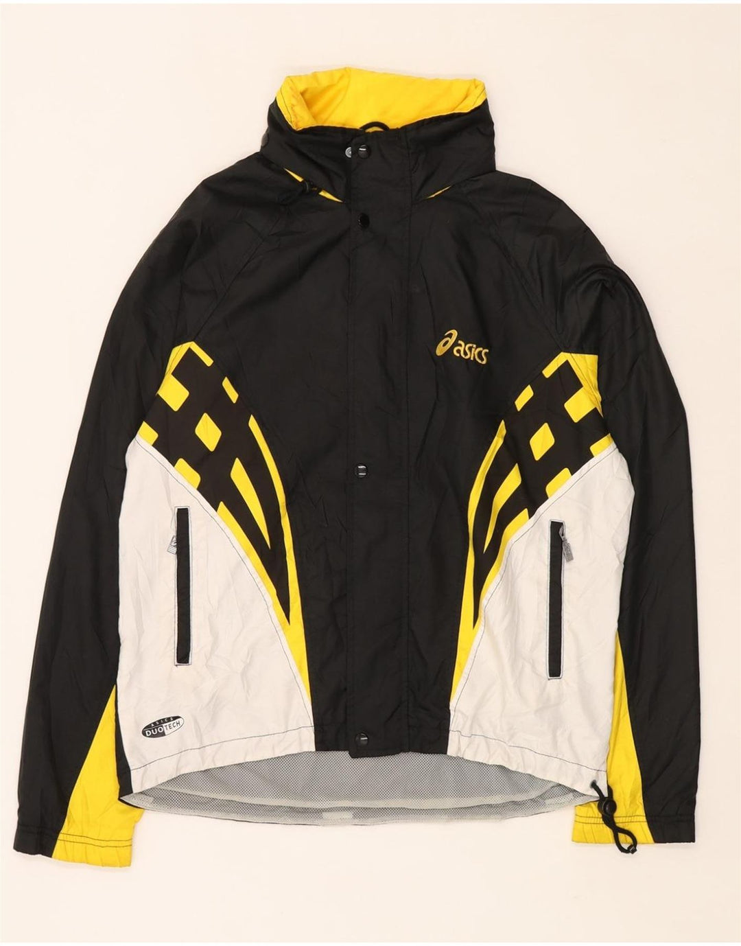 ASICS muška kišna jakna s kapuljačom UK 40 Large Black Colourblock