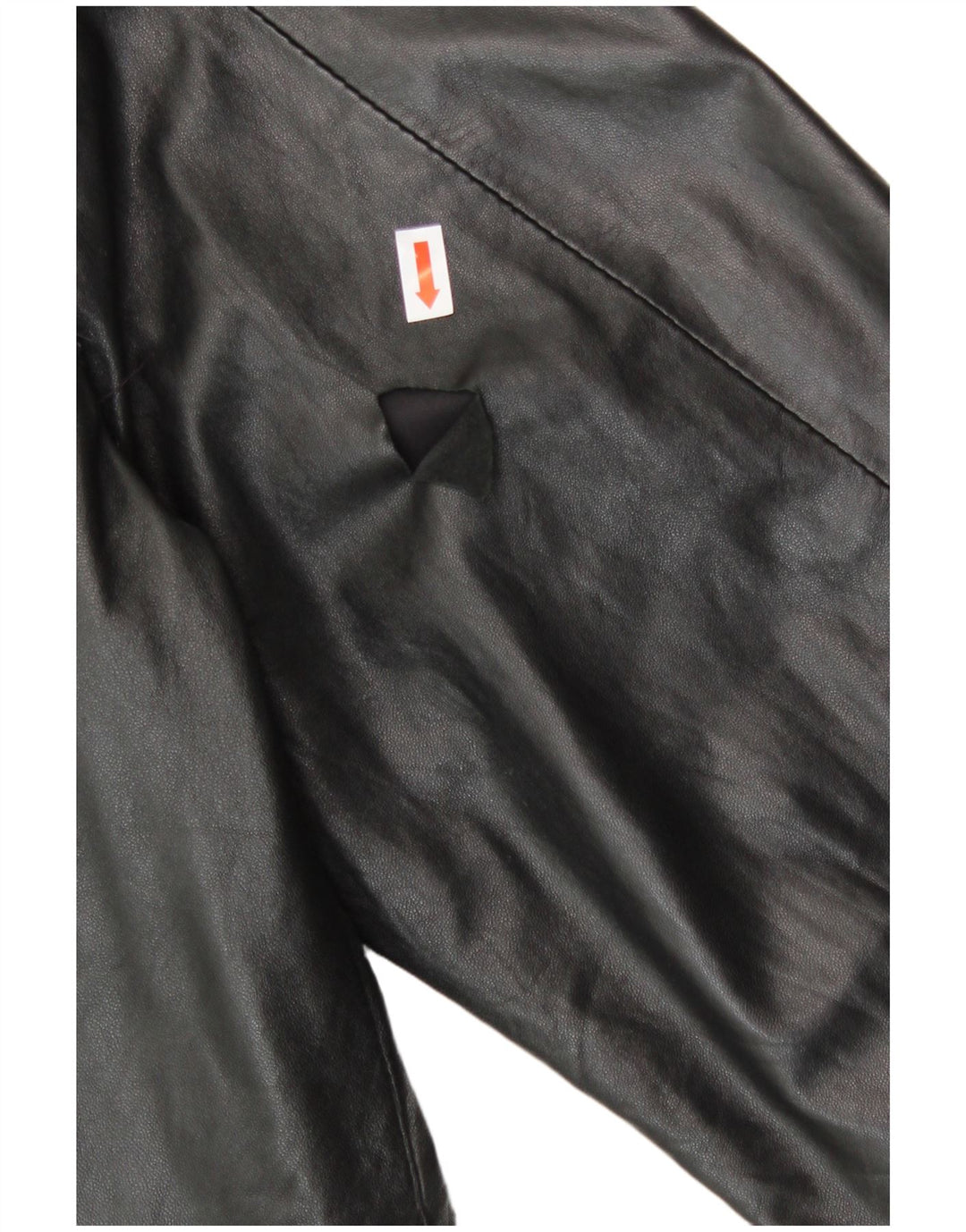 VINTAGE Womens 3 Button Leather Blazer Jacket UK 20 2XL Black Leather