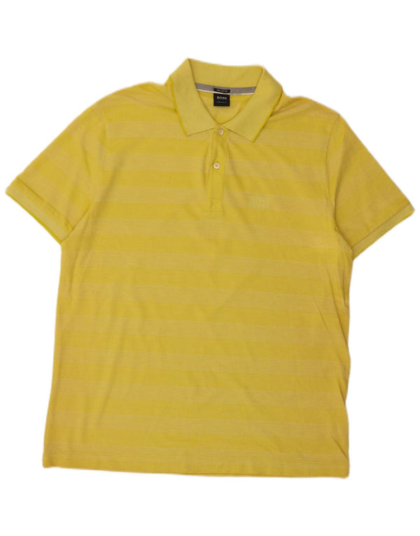 Hugo Boss muška polo majica standardnog kroja XL pamuk na žute pruge