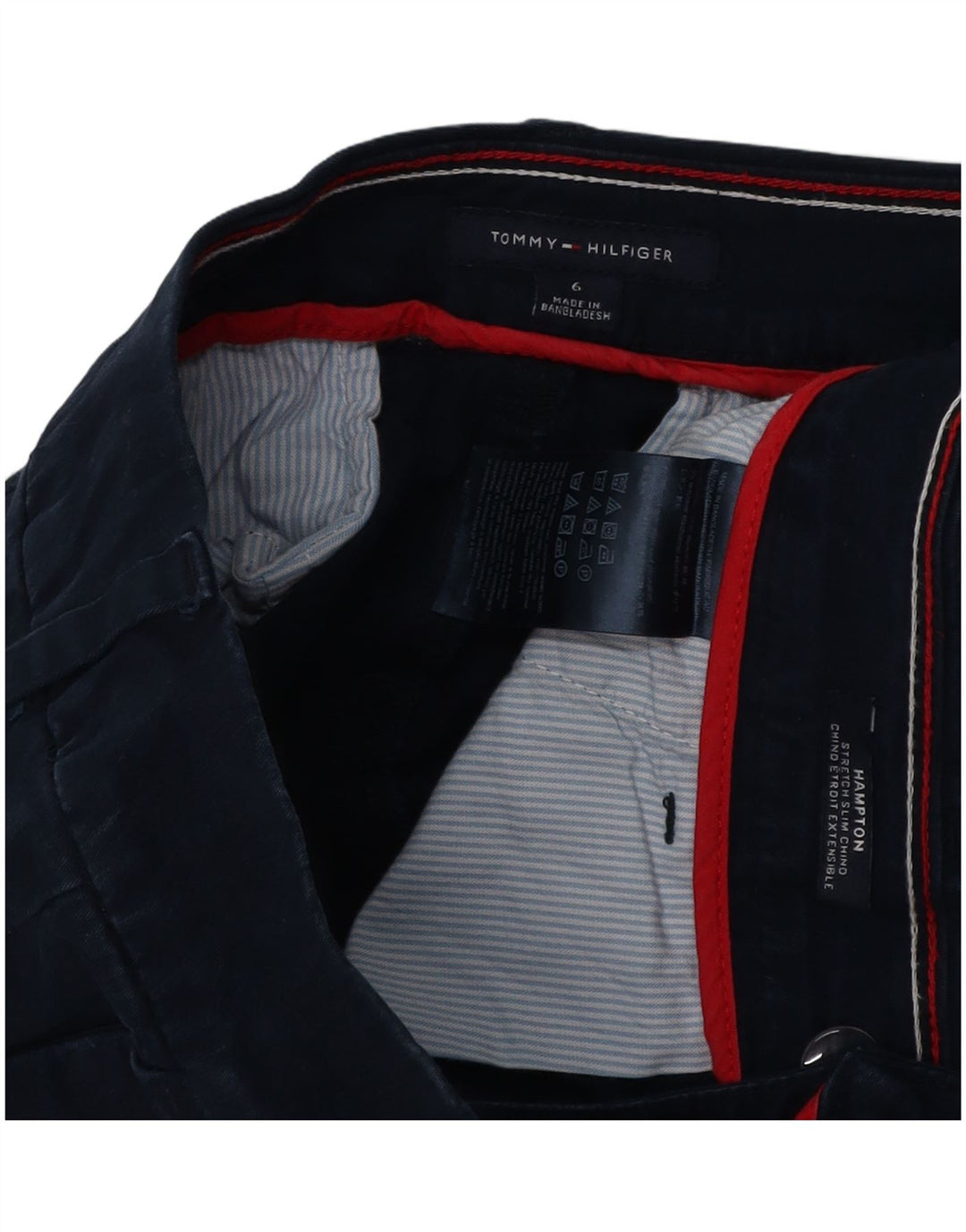 TOMMY HILFIGER Ženske chino hlače US 6 srednje W30 L29 tamnoplave