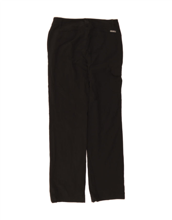 EDDIE BAUER Womens Straight Cargo Trousers US 2 XS W30 L33 Black Polyester Vintage Eddie Bauer and Second-Hand Eddie Bauer from Messina Hembry 