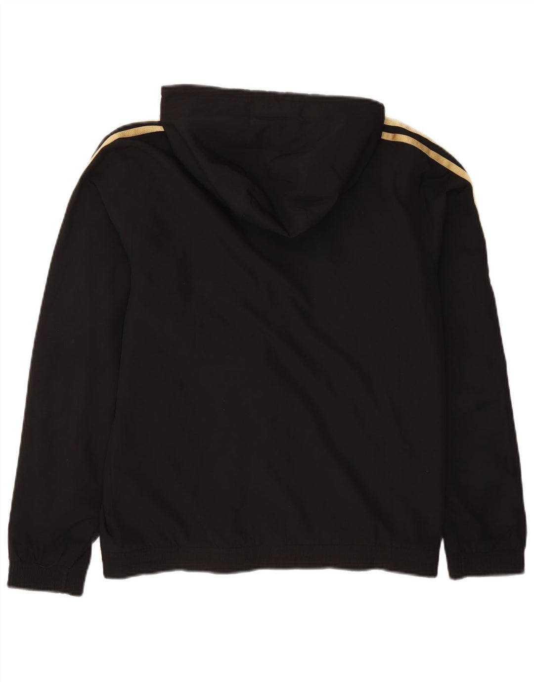 ADIDAS muški pulover s kapuljačom s patentnim zatvaračem XS crni prugasti poliester