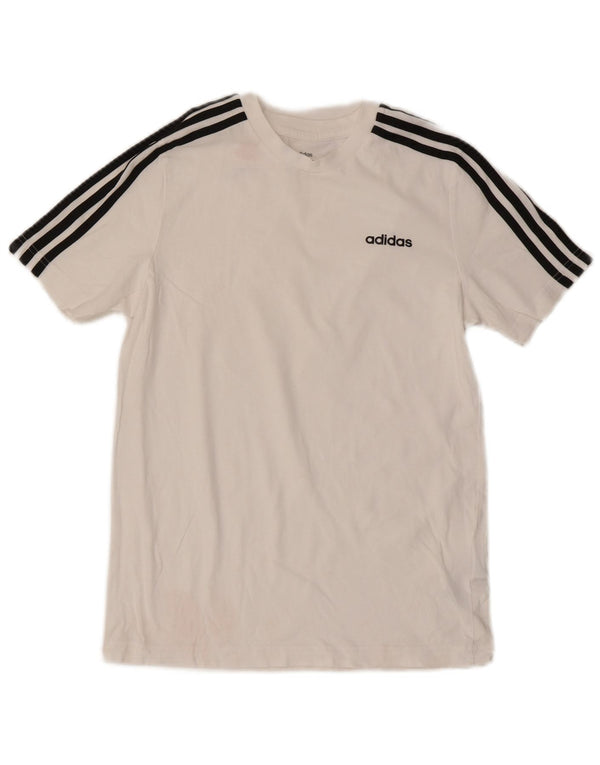Majica kratkih rukava Adidas za dječake 13-14 godina, bijeli pamuk