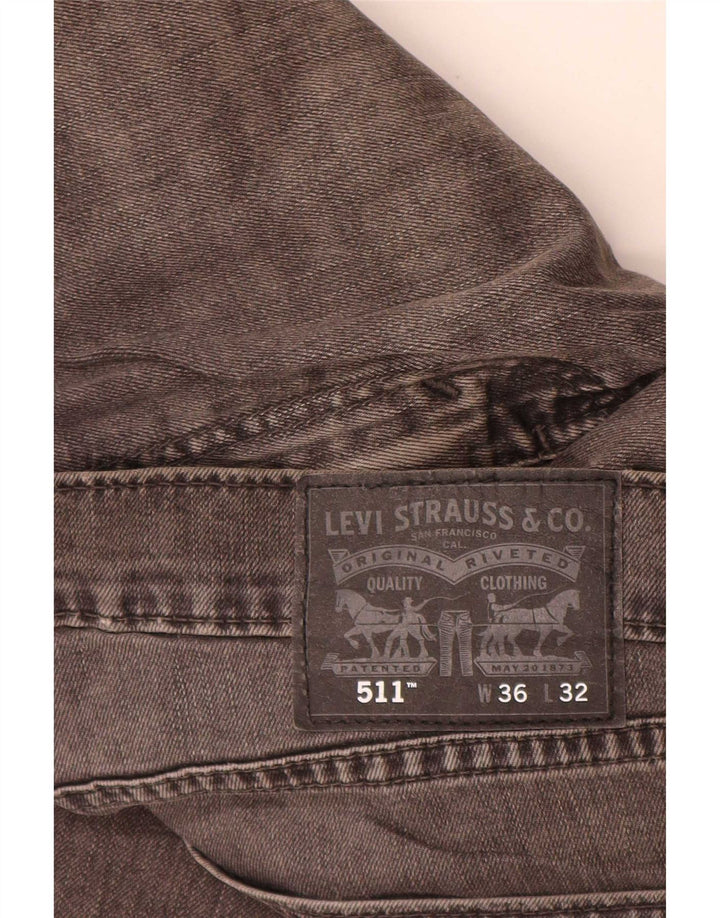 Levi's muške 511 uske traperice W36 L32 sivi pamuk