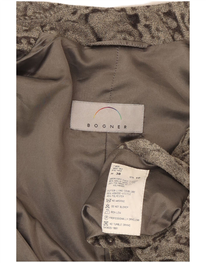 BOGNER Ženska jakna sako s 5 gumba US 10 Large Grey Paisley vuna