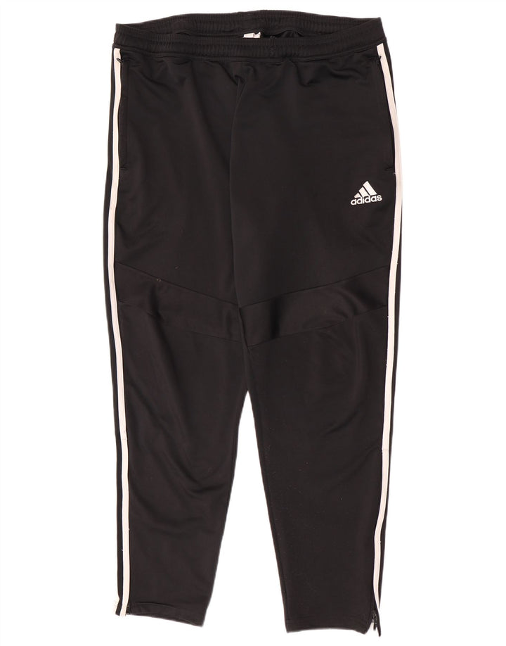 Adidas muške hlače za trenirku, velike crne poliesterske riblje kosti