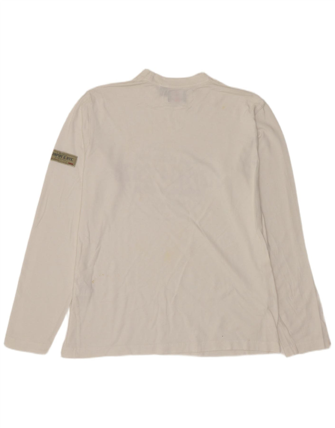 MURPHY & NYE muška majica s grafičkim motivima dugih rukava srednje bijele boje