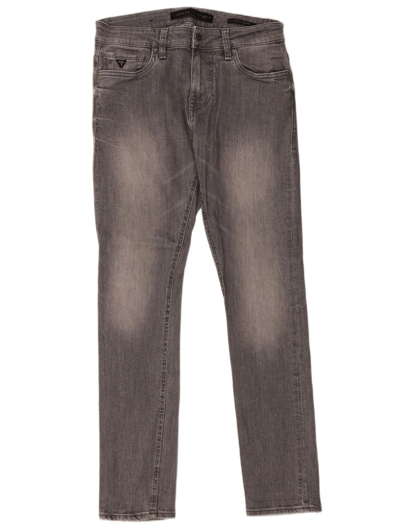 Guess ženske super uske traperice W32 L32 sivi pamuk