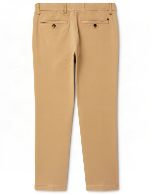 Tommy Hilfiger Mens Slim Fit Chino Trousers W31 L30 Beige Cotton