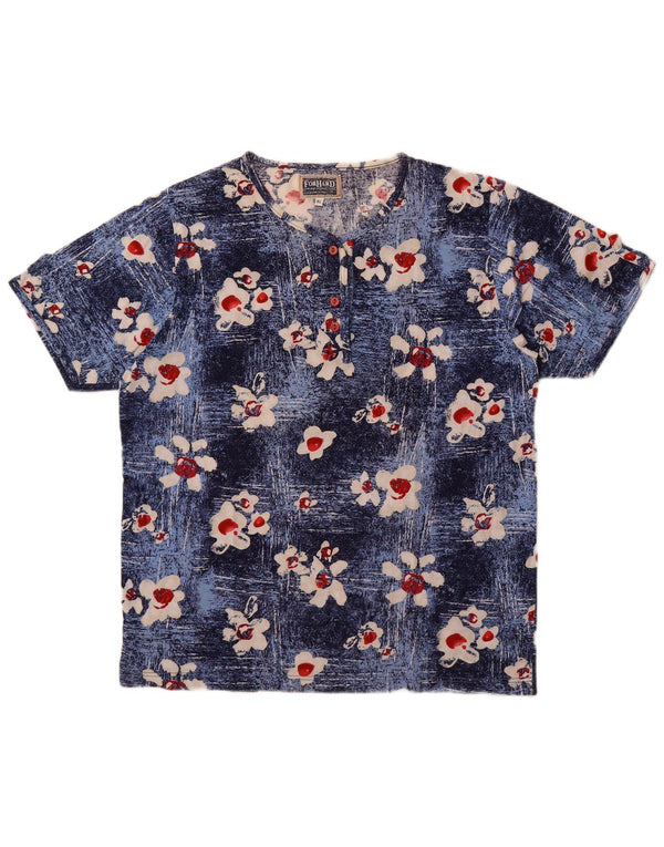 Vintage ženska majica s grafičkim motivima UK 18 XL Plava cvjetna