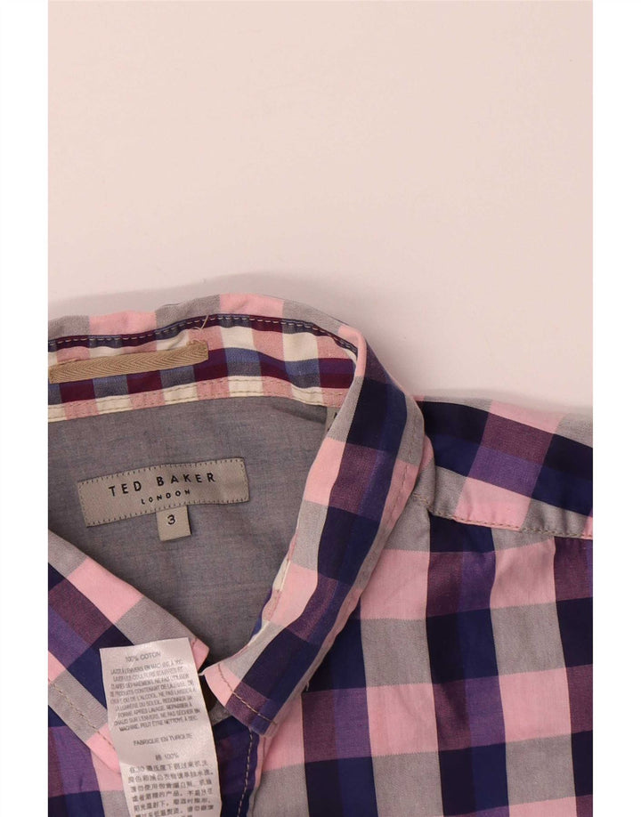 Ted Baker muška košulja kratkih rukava, veličina 3, srednje raznobojni karirani pamuk
