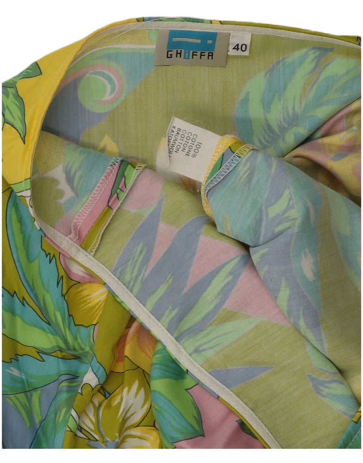 Vintage ženska suknja A-kroja EU 40 Srednja W30 Raznobojni cvjetni pamuk