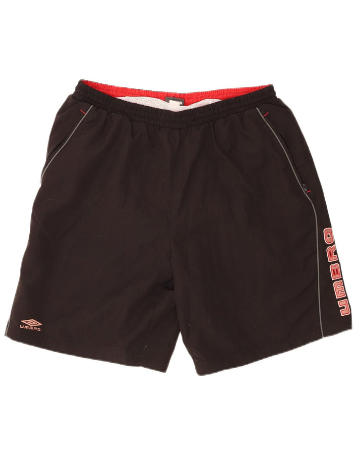 Umbro muške grafičke sportske kratke hlače XL crni poliester