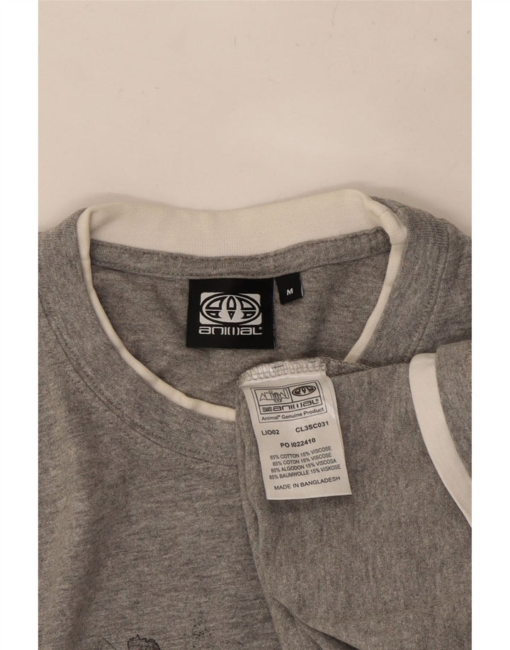 ANIMAL Muška majica kratkih rukava s grafičkim motivima, srednje sivi pamuk