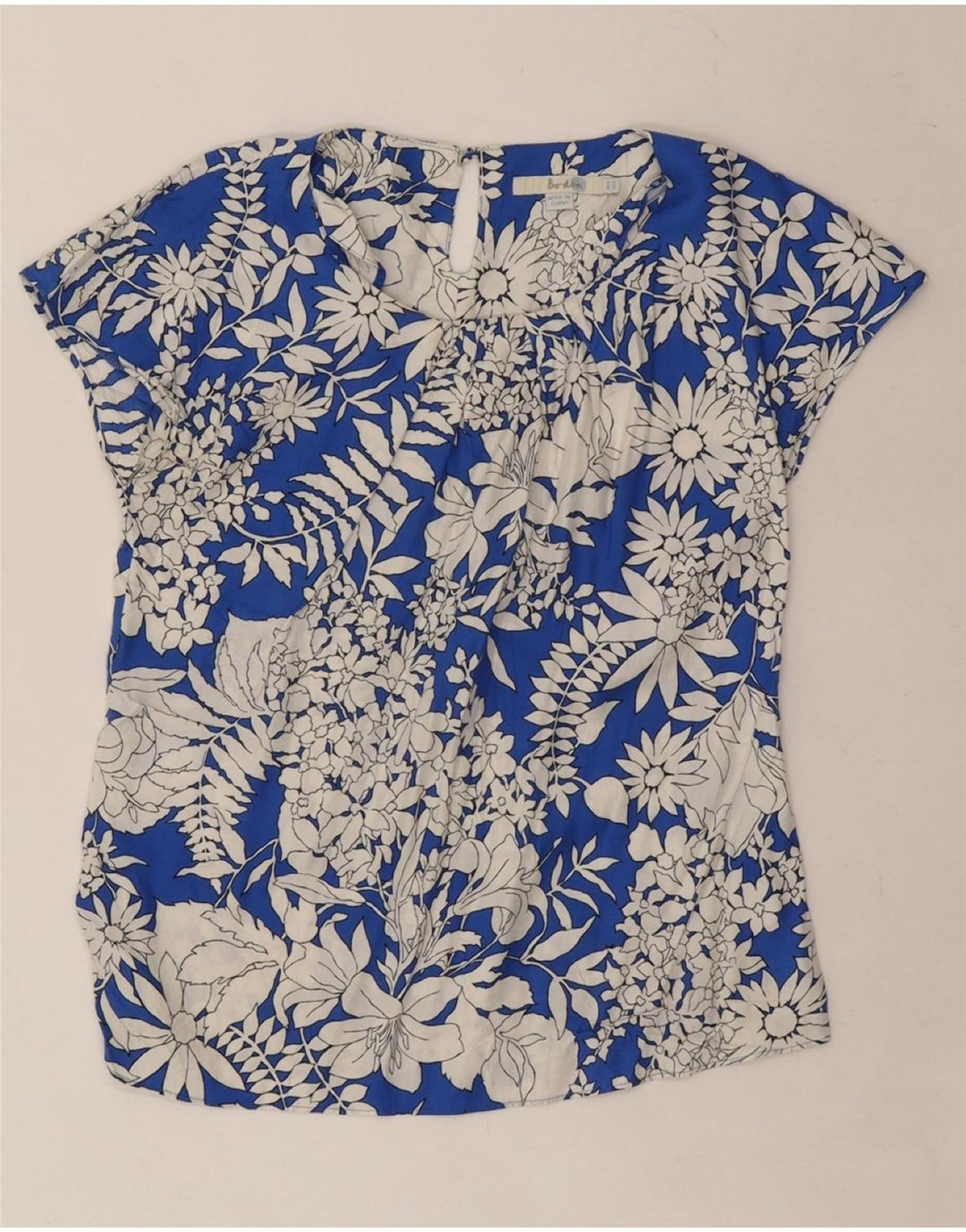 BODEN Top ženske bluze UK 8 Mala plava cvjetna viskoza