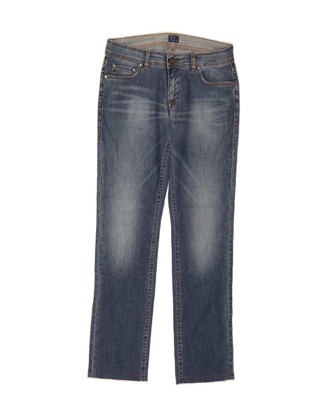 TRUSSARDI Womens Straight Jeans W27 L31 Blue Cotton Vintage Trussardi and Second-Hand Trussardi from Messina Hembry 