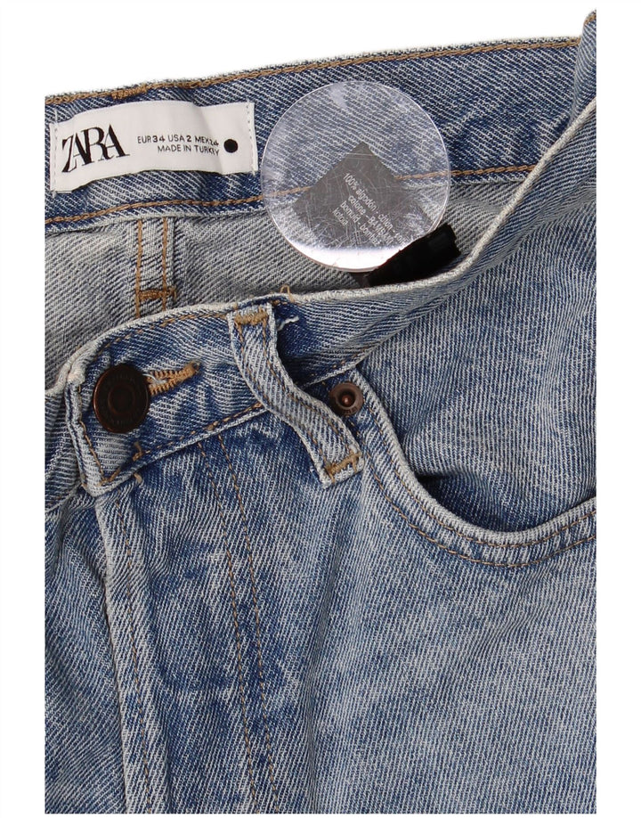 ZARA ženske ravne traperice EU 34 2XS W24 L29 plavi pamuk