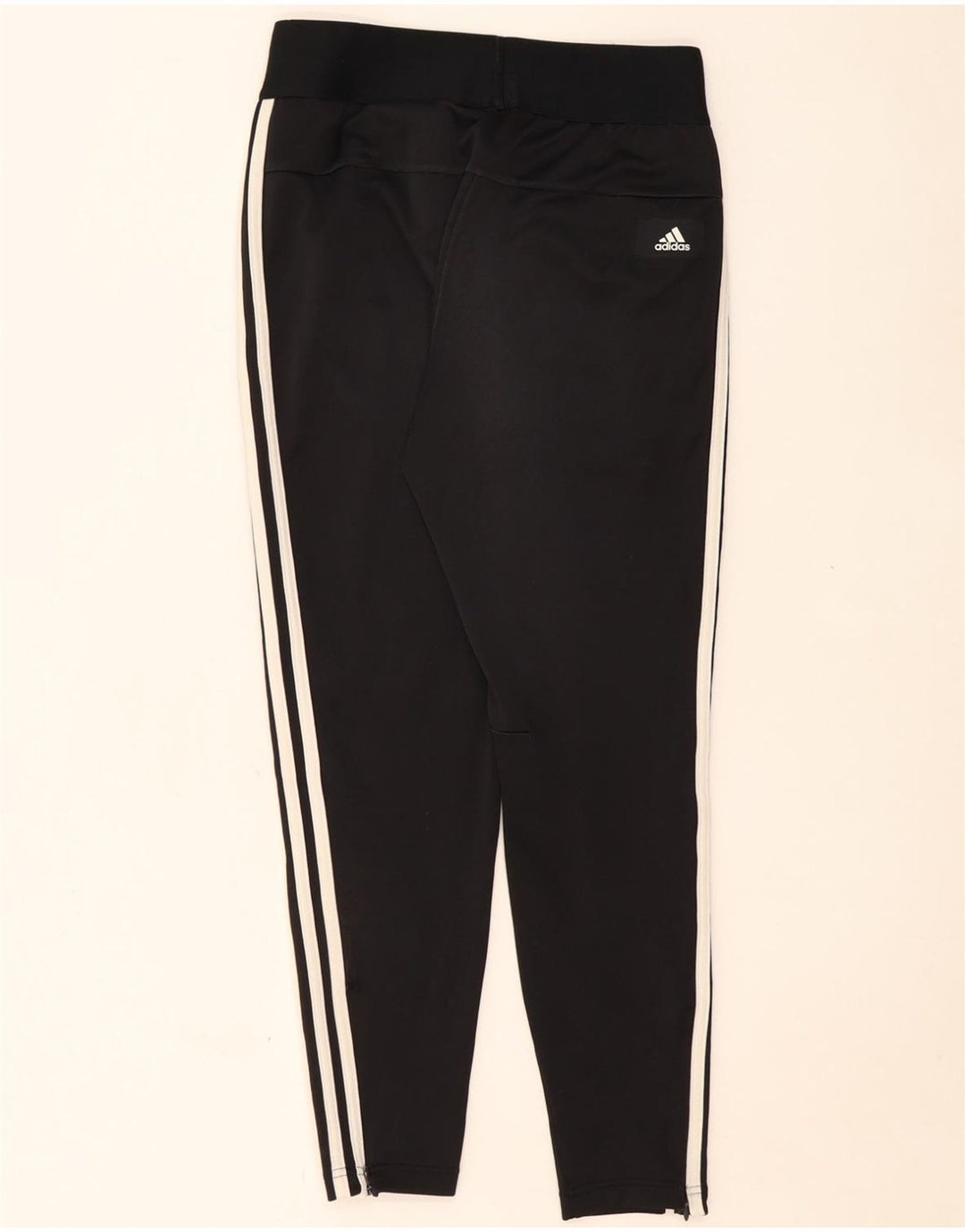 ADIDAS Womens Crop Tracksuit Trousers UK 8/10 Small  Black Polyester