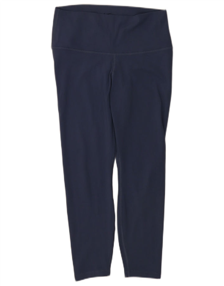 Nike Ženske Dri Fit Leggings UK 14 Large Navy Blue Poliester