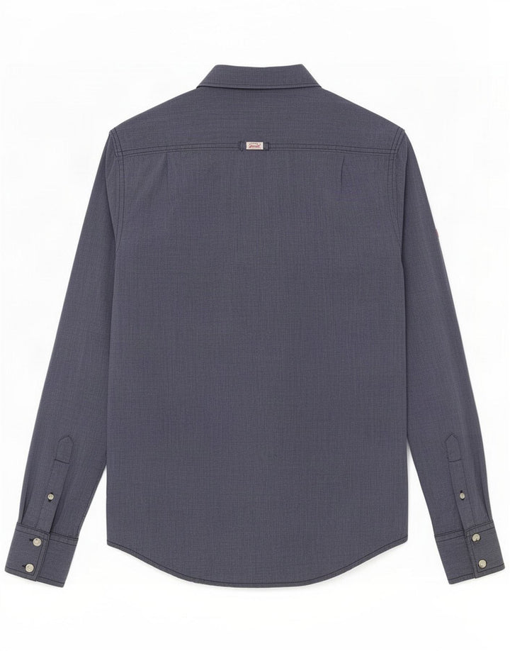 Superdry muška košulja Medium Blue Cotton