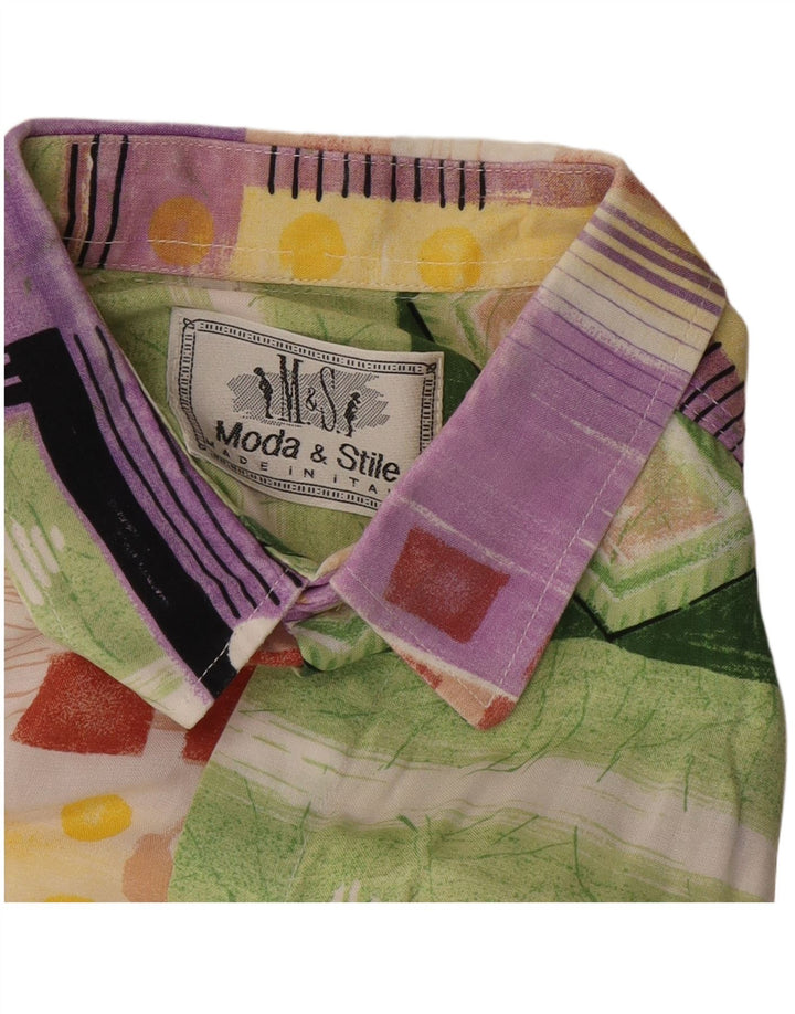 VINTAGE muška košulja kratkih rukava srednje raznobojna krpa