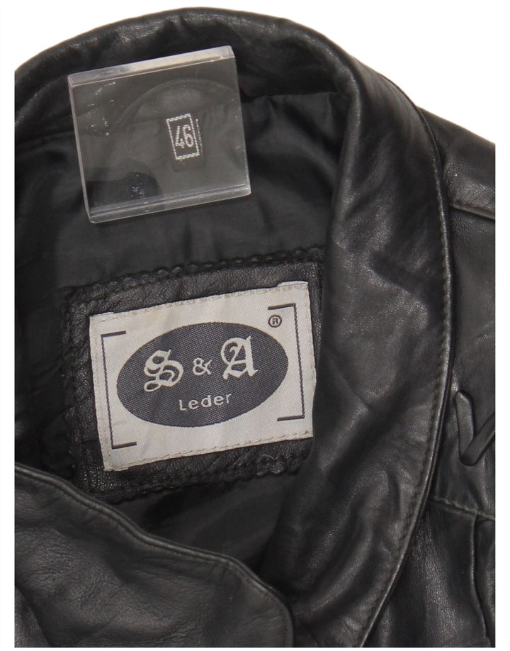 Vintage ženska kožna jakna IT 46 velika crna koža