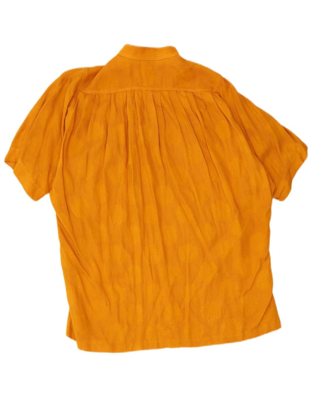 Vintage ženski pulover košulja bluza EU 40 srednje žuta cvjetna