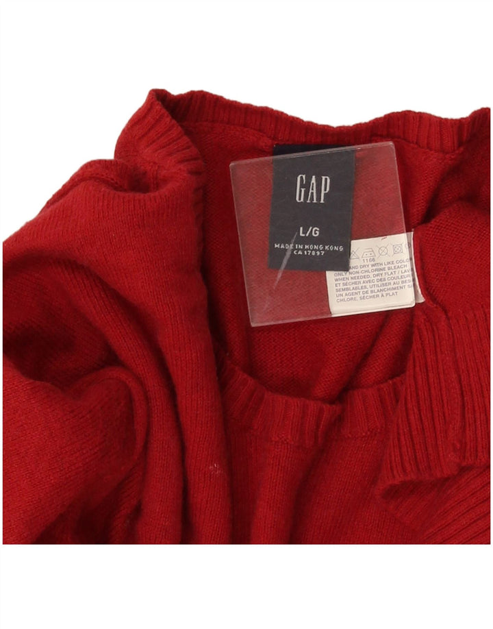 Gap, muški džemper s okruglim izrezom, veliki crveni pamuk