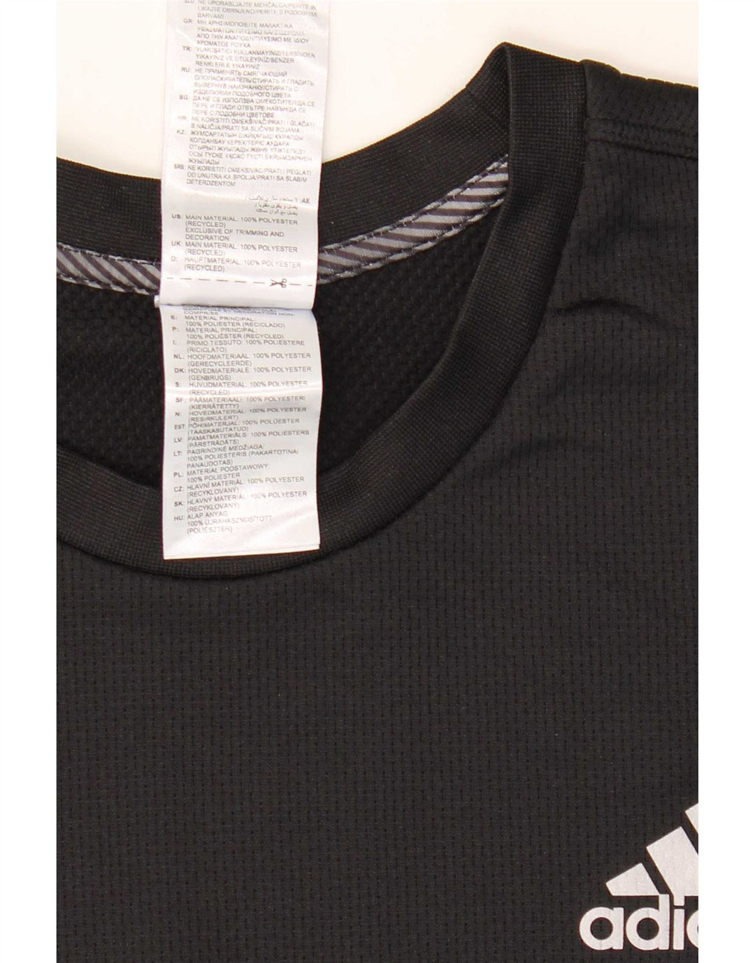 Adidas muška majica dugih rukava Aeroready, veliki crni poliester u boji