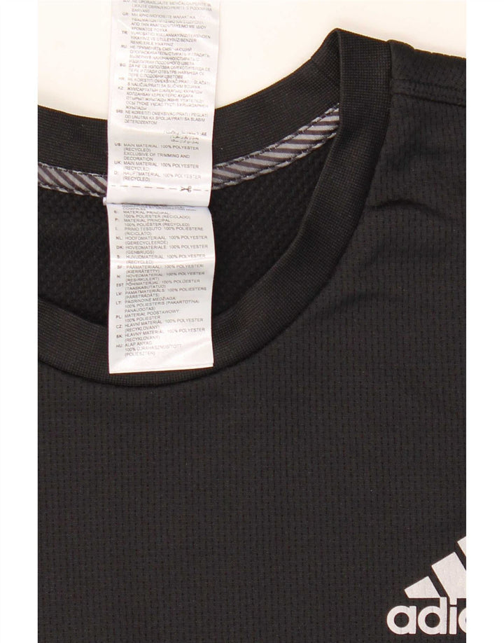 Adidas muška majica dugih rukava Aeroready, veliki crni poliester u boji