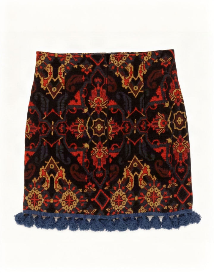 Zara ženska mini suknja mala W26 višebojni paisley akril